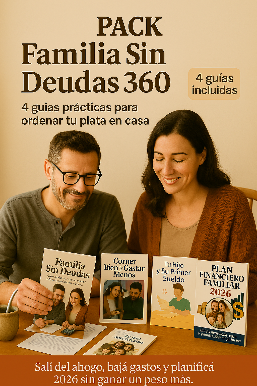 Pack Familia Sin Deudas + 3 guías para ordenar tu plata en casa